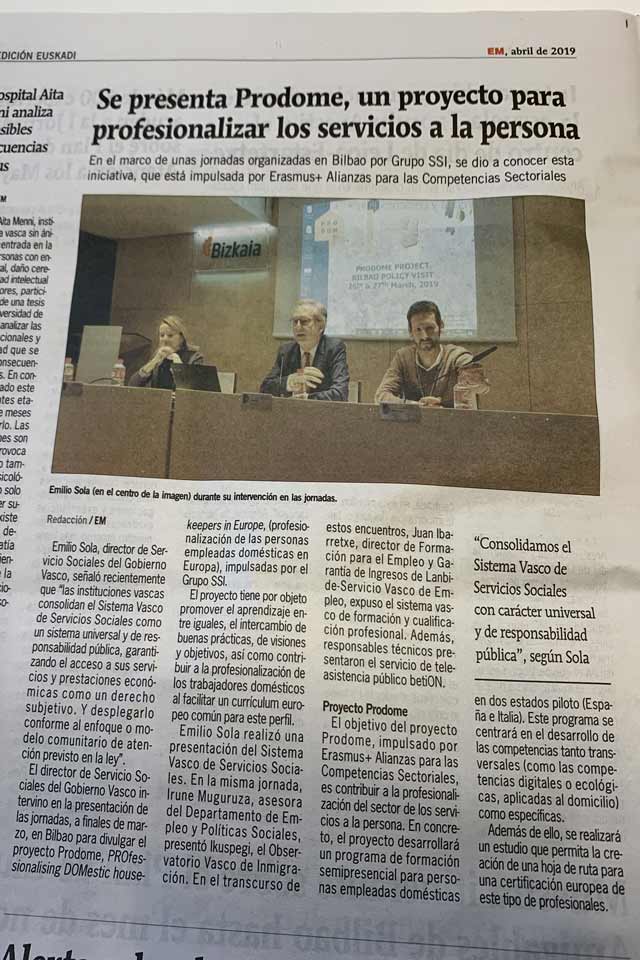 Grupo SSI organiza en Bilbao la última policy visit del proyecto europeo PRODOME