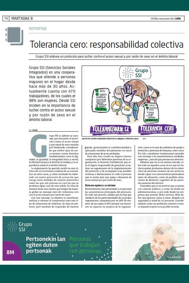 Tolerancia cero: responsabilidad colectiva