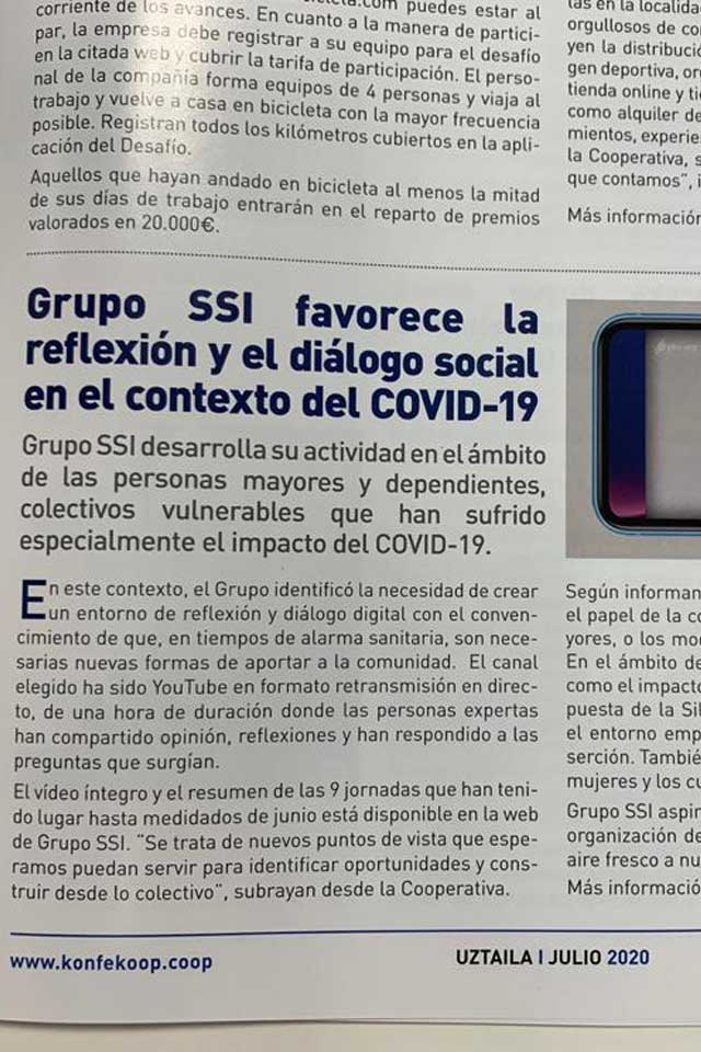 Grupo SSI favorece la reflexión y el diálogo social en el contexto del COVID-19