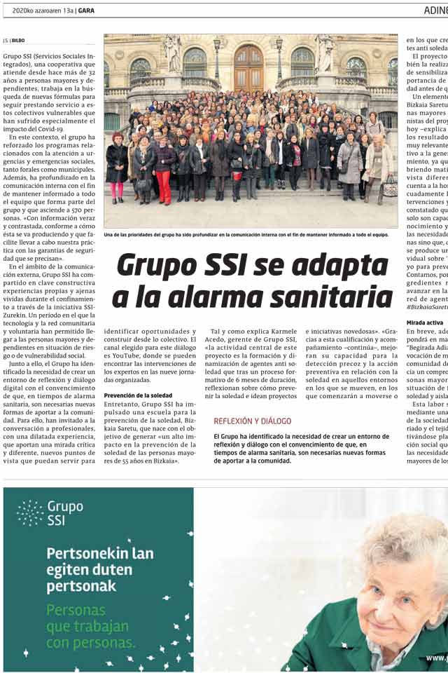 Grupo SSI se adapta a la alarma sanitaria