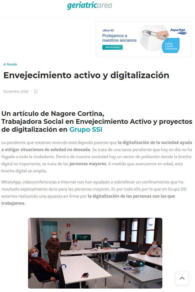 Envejecimiento activo y digitalización