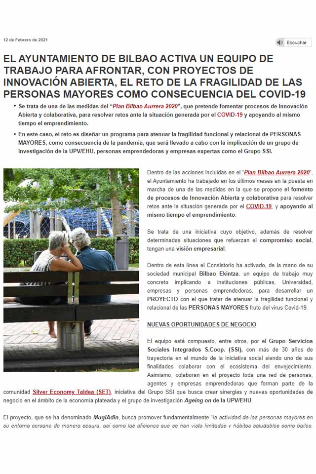 El proyecto MugiAdin avanza