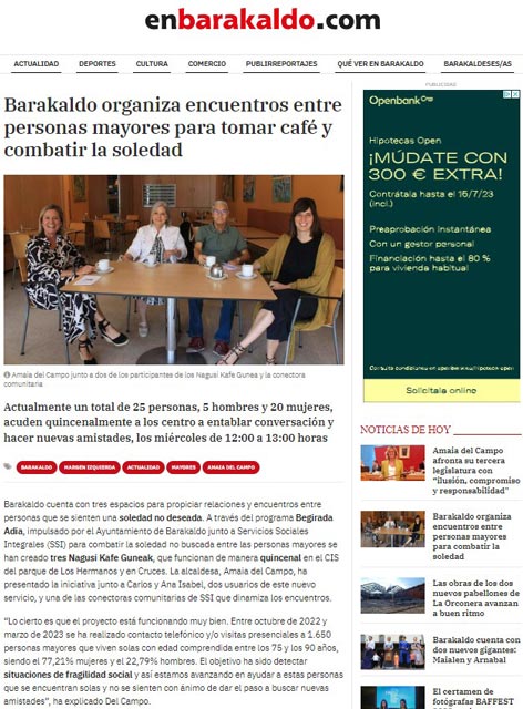 ”Nagusi Kafe Guneak” en Barakaldo