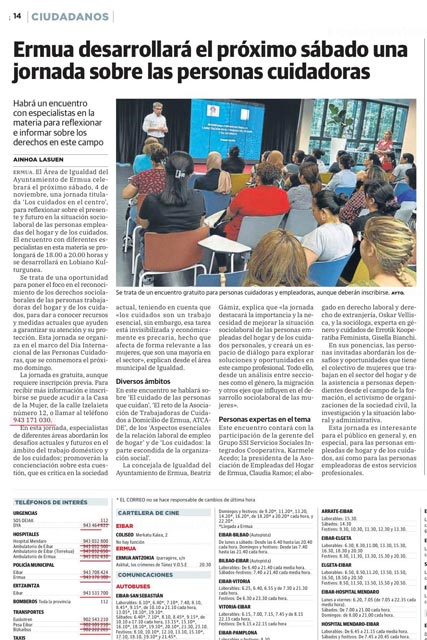 Jornada “Los cuidados en el centro”