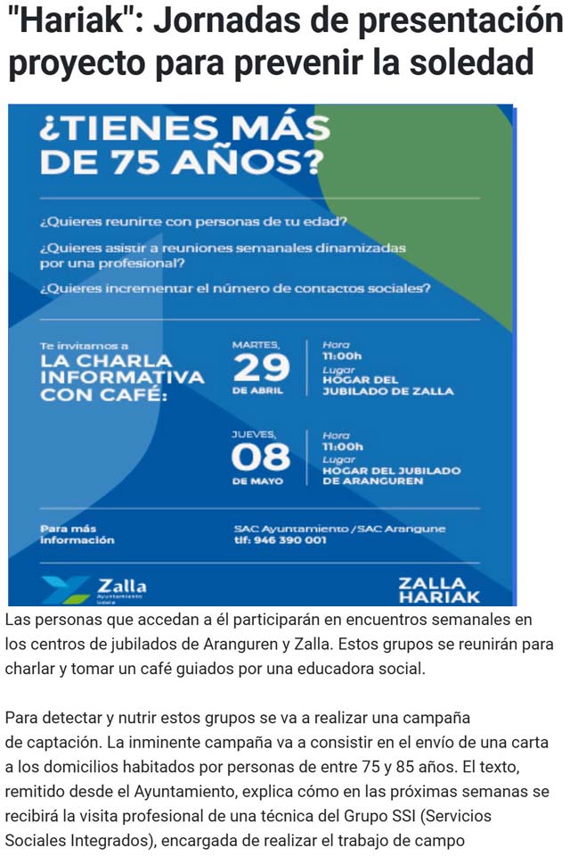 Amurrio, Arrasate y Ermua se suman a los Espacios ZainSare