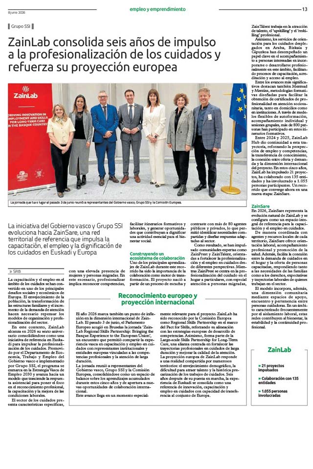ZainLab consolida seis años de impulso a la profesionalización de los cuidados y refuerza su proyección europea